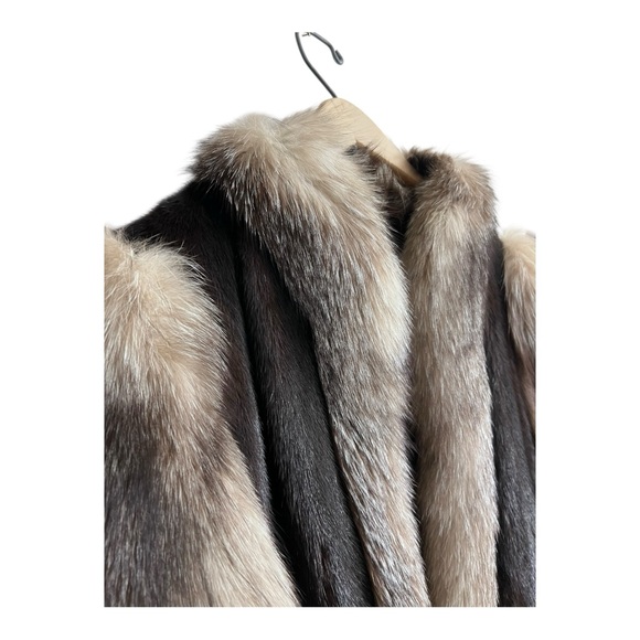 Vintage 20s Paul Magder Toronto Real Silver Fox Fur & Real Mink Coat Size M/L - Picture 12 of 16